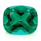 10x8mm Chatham Lab-Created Antique Cushion Cut Emerald, Weighs 2.34 – 2.93 Ct.