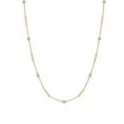 14K Diamond Station Necklace