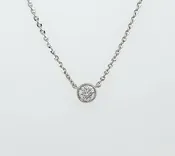 14k White Gold 0.30 Carat Pendant