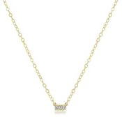 14kt Gold and Diamond Significance Bar Necklace - Two