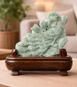 Jade Phoenix with Lotus Blossoms