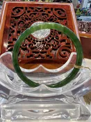 Real Hetian Jade Bangle  (Size: 53mm) #8004927