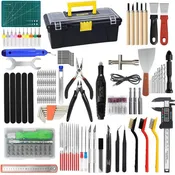201 Piece 3D Printer Tool Kit, Finishing Kit & Cleaning Kit with Storage Case