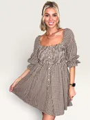 Casper Gingham Smocked Dress