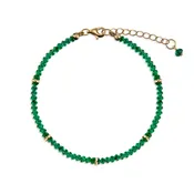 18k Emerald and Gold Bead Bracelet