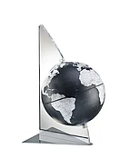 Floating Vela Small Black Globe | 9″