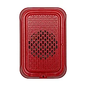 12/24VDC Fire Horn-Red-Single Gang Wall Mount-Low Frequency