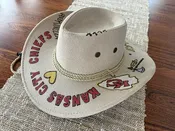Chiefs Kingdom Wood Burned Hat —     The Red Thread LLC