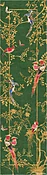 Wendy Morrison Design – Jardin de Orient Green and Gold Hand-Tufted Runner Rug 20029