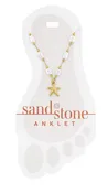 Anklet, Sand & Stone Gold Starfish & Pearls G31