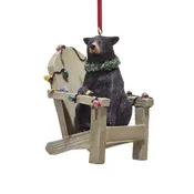 Black Bear on Adirondack Chair Ornament