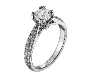 14K “Luminaire” Engraved Ring (0.02ct) c9135