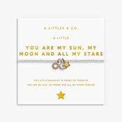 A Little Charmed Moments 'You Are My Sun, My Moon, And All My Stars' Bracelet In Silver, Gold-Tone, and Rose Gold-Tone Plating