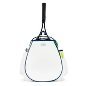Game On Tennis Backpack - White, Navy & Green