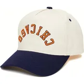 2 Tone Upside Down Trucker Cap - Chicago - Navy/Beige