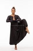 Black basic long Lycra Dress (Final Sale)