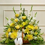 Thoughts and Prayers Fireside Basket - Yellow