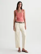 Analeigh Mid Rise Utility Jeans in opal stone by AG