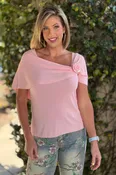 AZI The Blushing Rose Draped Top
