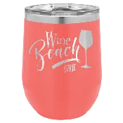 12 oz. Stainless Steel Vacuum Insulated Stemless Wine Tumbler with Lid