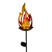 Blazing Bolt Solar Flame Garden Stake