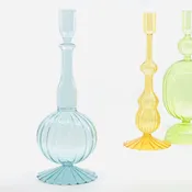 10" Vintage Chic Glass Taper Holder