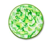 MacKenzie-Childs Green Marble Check Melamine Salad Plates, Set of 4