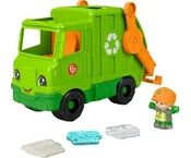 Mattel Fisher-Price Little People Musical Toddler Toy Recycling Truck Garbage Vehicle with Figure for Pretend Play Ages 1+ Years