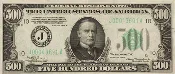 1934A $500 Federal Reserve Note, Kansas City PMG 35