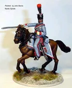 40mm Peninsular French Hussar Officer Pointing w/ Sword, Cantering Horse - Available to Order