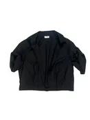 AKRIS BLACK SS ROLL UP OPEN FRONT Size 8 TOP