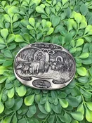 RELENTLESS QUEST BRASS BELT BUCKLE