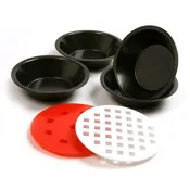 3913SET OF 4 MINI PIE PANS & 2 PIE TOP CUTTERS