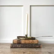 A Large Antique Brass Flat c1850 Chamberstick