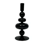 Black Orb Candle Holder - 9" Tall