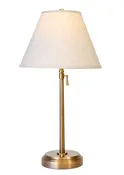 Alexis Cordless Table Lamp - Antique Brass with Beige Empire Shade