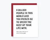 8 Billion Anniversary Card