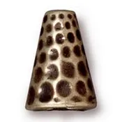 12mm Cone Hammered – Brass Ox