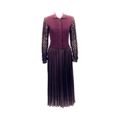 1980s Jean Paul Gaultier Purple Knit & Crochet Dress