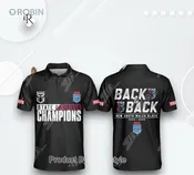 2024 2025 Back To Back New South Wales Blues State Of Origin Champions Special Edition Polo Shirt