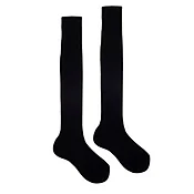 Calza caldo cotone costina lunga blue