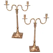 A Pair of Bell Metal Candelabra