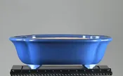 Glazed Oval Japanese Bonsai Pot by Reiho STJP1045