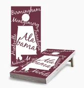 Alabama State Pride Cornhole Game Set | Board &amp; Bags