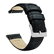 Amazfit Bip Black Alligator Grain Leather Watch Band
