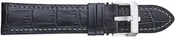 Alligator Embossed Leather Watchband with Silicone Lining  368