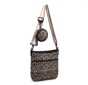 Leopard/Stripe Neoprene Crossbody