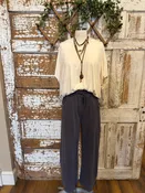 Ash Drawstring Barrel Lu Leisure Pants