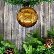 100MM MERCURY GLASS ORNAMENT/ COPPER