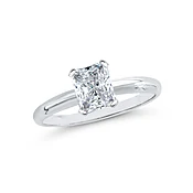 0.6 ct. D - VS2 Radiant Cut Diamond Solitaire Engagement Ring in 14k Gold
